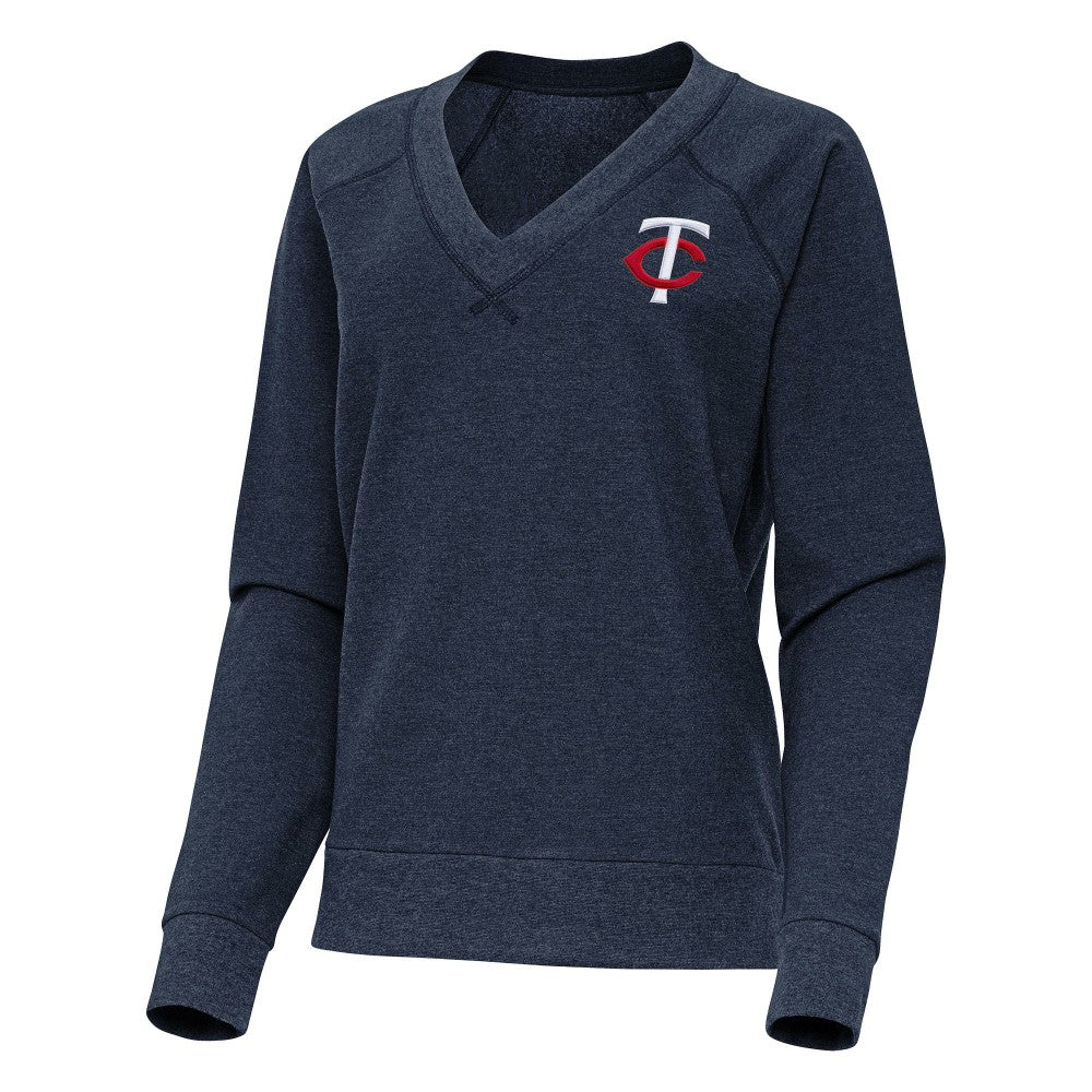 Minnesota Twins Antigua Women's Varsity Tri-Blend V-Neck Long Sleeve T-Shirt Near Me