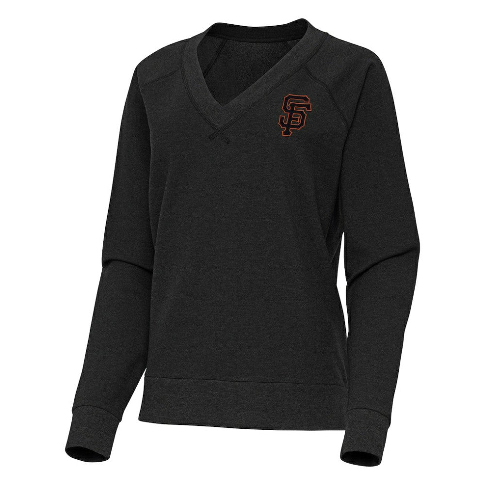 San Francisco Giants Antigua Women's Varsity Tri-Blend V-Neck Long Sleeve T-Shirt Near Me