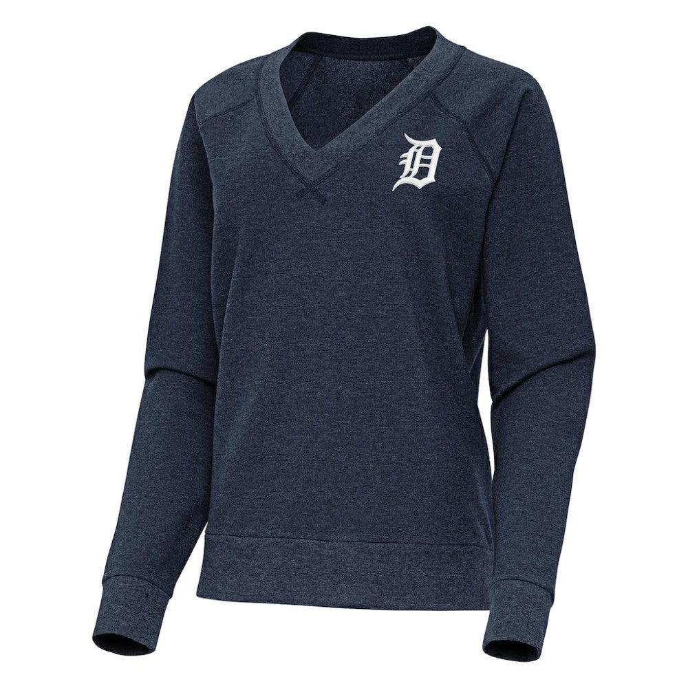 Detroit Tigers Antigua Women's Varsity Tri-Blend V-Neck Long Sleeve T-Shirt Online