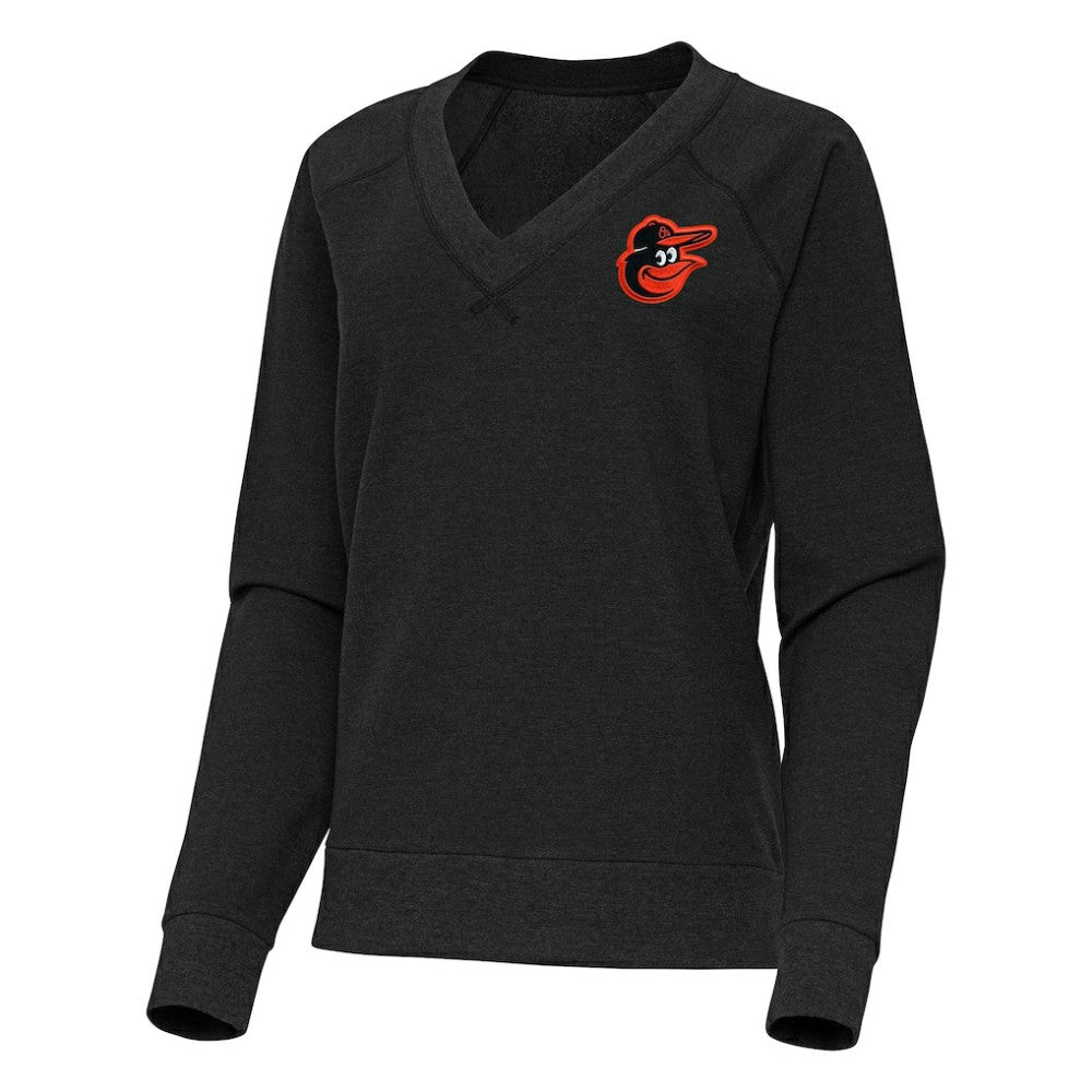 Baltimore Orioles Antigua Women's Varsity Tri-Blend V-Neck Long Sleeve T-Shirt Discount