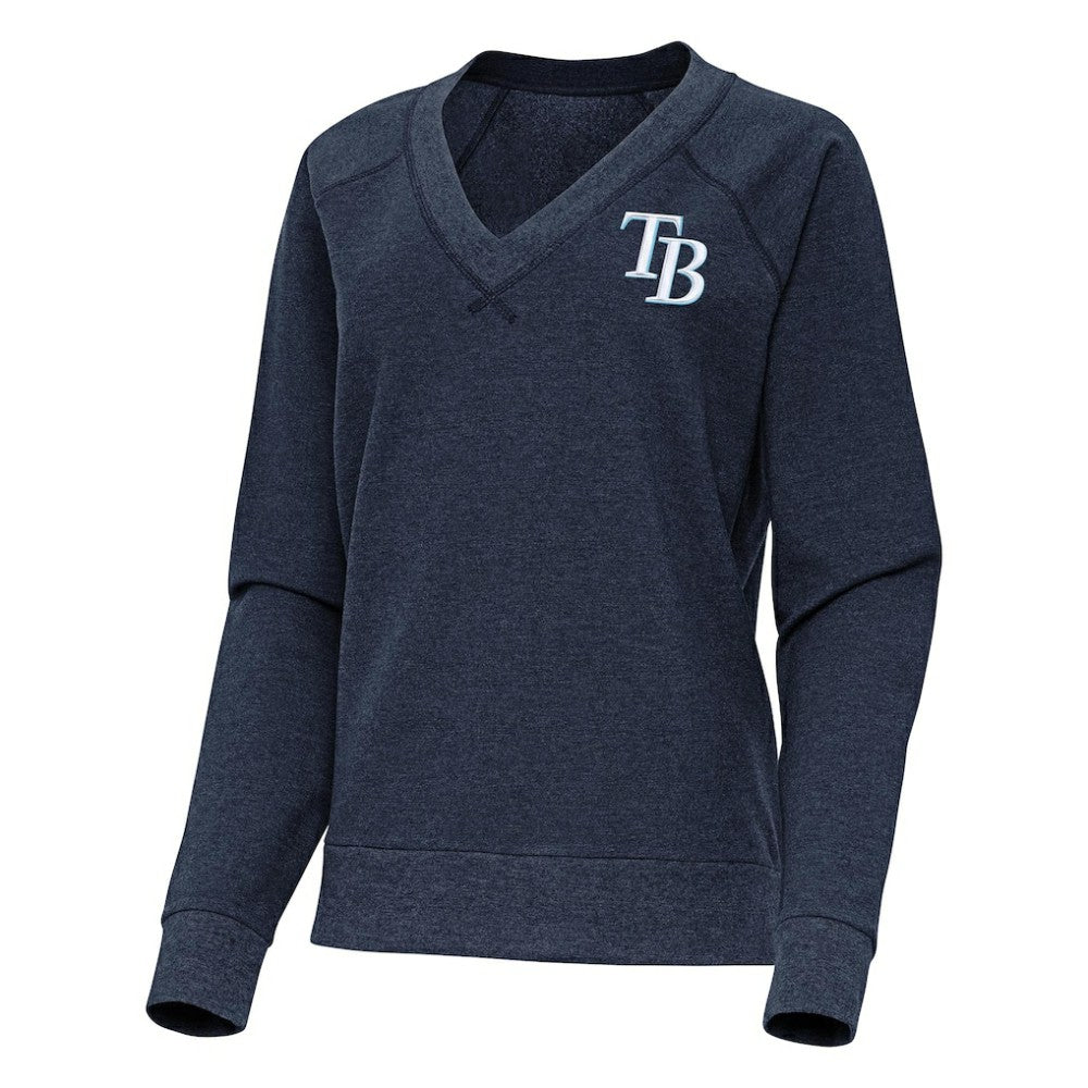 Tampa Bay Rays Antigua Women's Varsity Tri-Blend V-Neck Long Sleeve T-Shirt Online