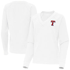 Texas Rangers Antigua Women's Varsity Tri-Blend V-Neck Long Sleeve T-Shirt Online