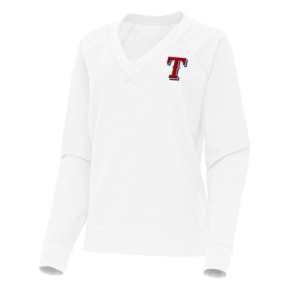 Texas Rangers Antigua Women's Varsity Tri-Blend V-Neck Long Sleeve T-Shirt Online