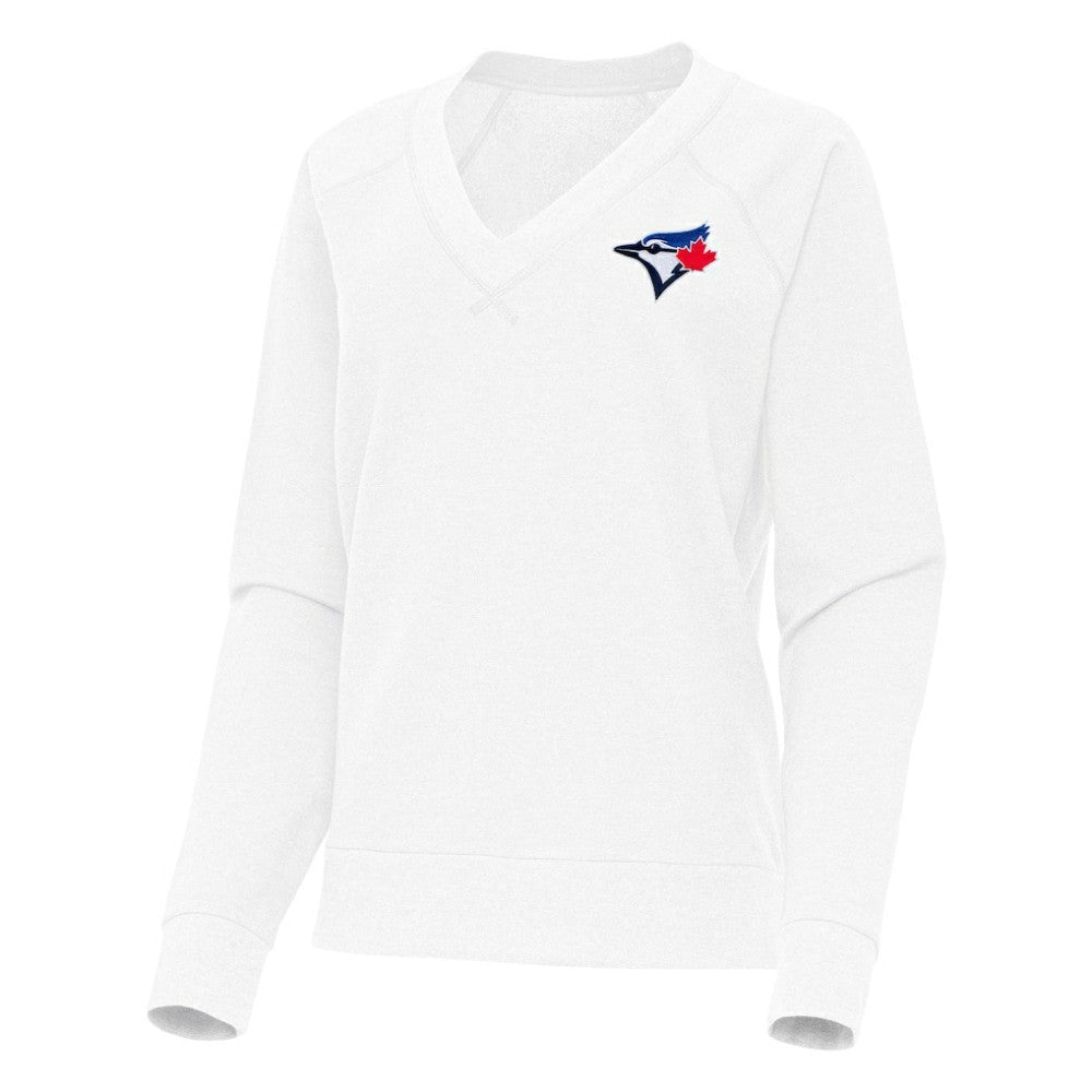 Toronto Blue Jays Antigua Women's Varsity Tri-Blend V-Neck Long Sleeve T-Shirt Online