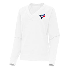 Toronto Blue Jays Antigua Women's Varsity Tri-Blend V-Neck Long Sleeve T-Shirt Online