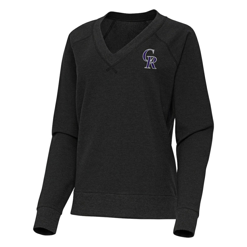 Colorado Rockies Antigua Women's Varsity Tri-Blend V-Neck Long Sleeve T-Shirt Discount