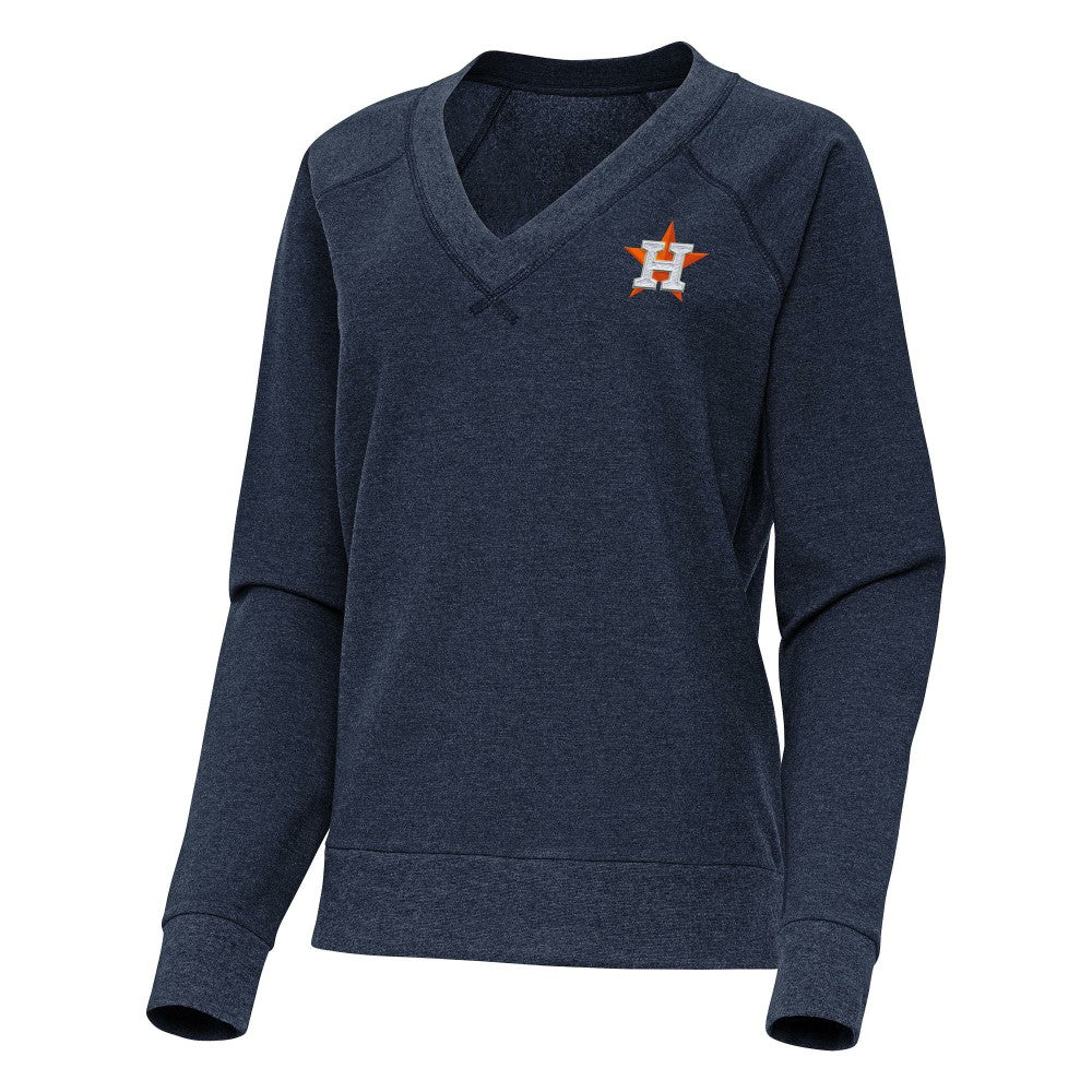 Houston Astros Antigua Women's Varsity Tri-Blend V-Neck Long Sleeve T-Shirt for sale