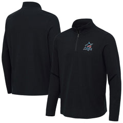 Miami Marlins Antigua Sync Tri-Blend Quarter-Zip Pullover Outlet