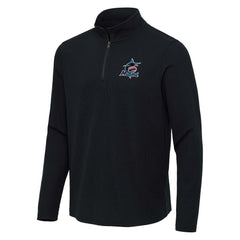 Miami Marlins Antigua Sync Tri-Blend Quarter-Zip Pullover Outlet
