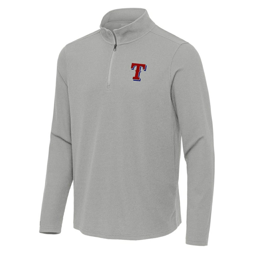 Texas Rangers Antigua Sync Tri-Blend Quarter-Zip Pullover Sale