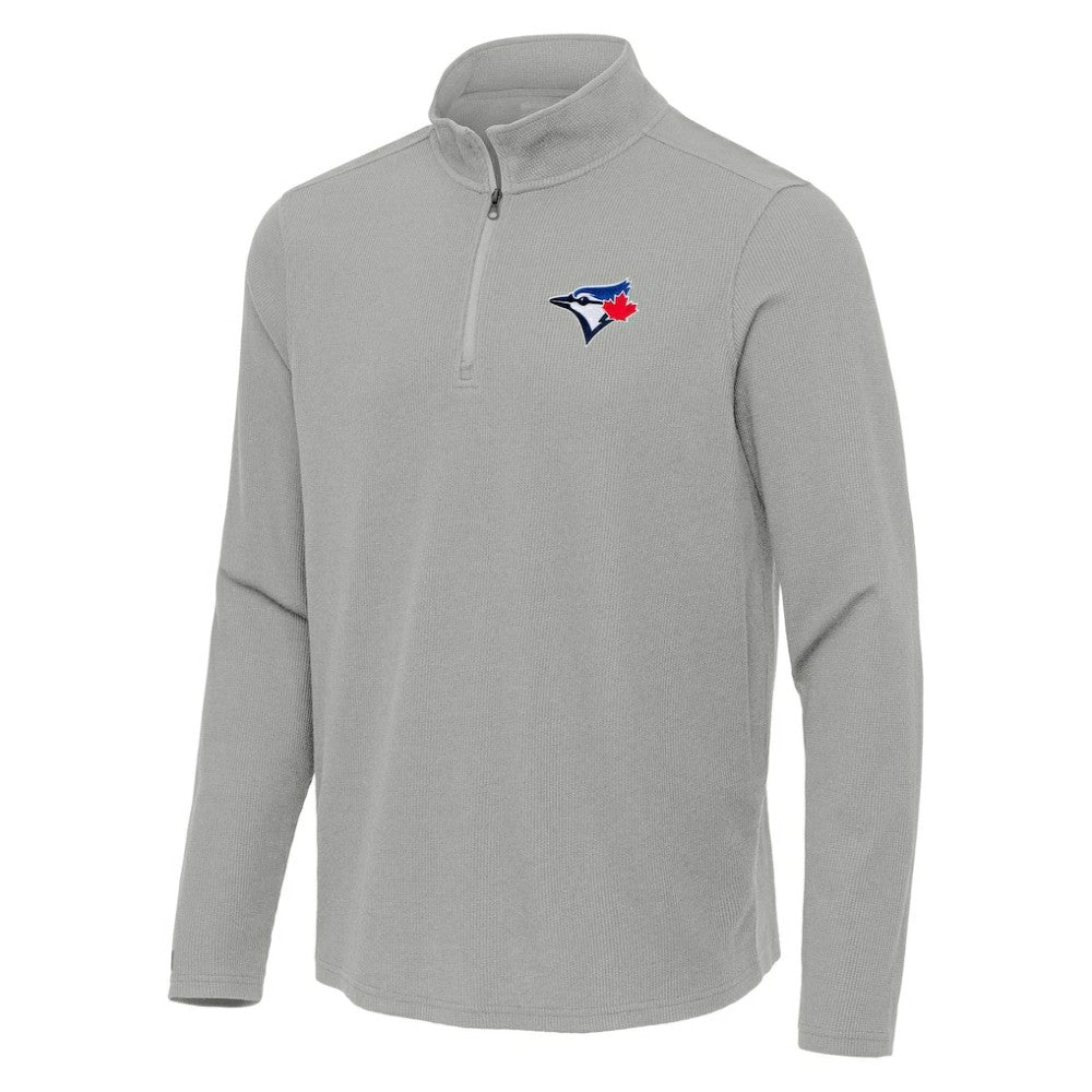 Toronto Blue Jays Antigua Sync Tri-Blend Quarter-Zip Pullover Discount