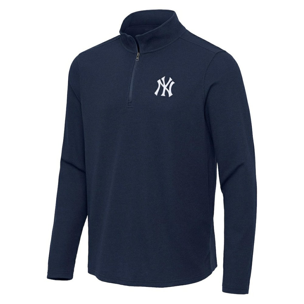 New York Yankees Antigua Sync Tri-Blend Quarter-Zip Pullover Near Me