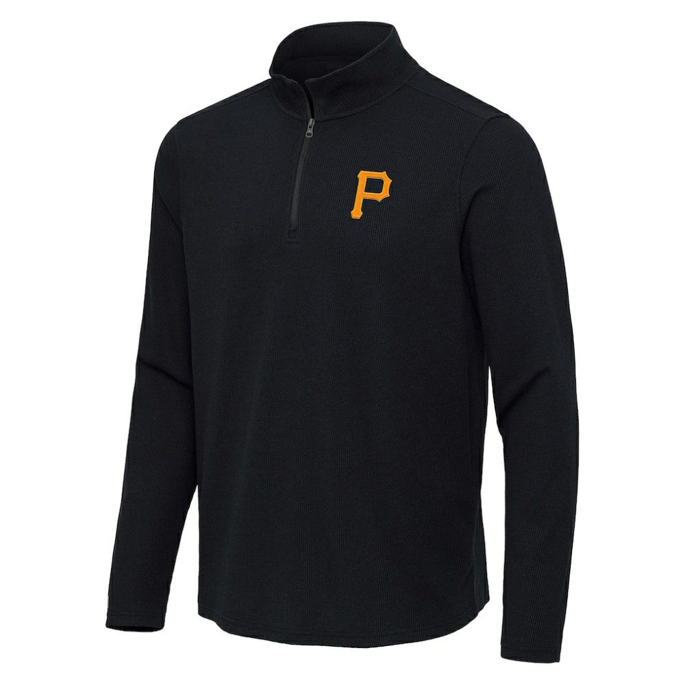 Pittsburgh Pirates Antigua Sync Tri-Blend Quarter-Zip Pullover Sale