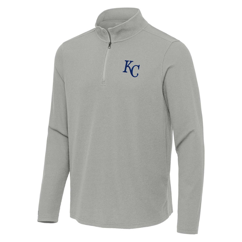 Kansas City Royals Antigua Sync Tri-Blend Quarter-Zip Pullover Sale