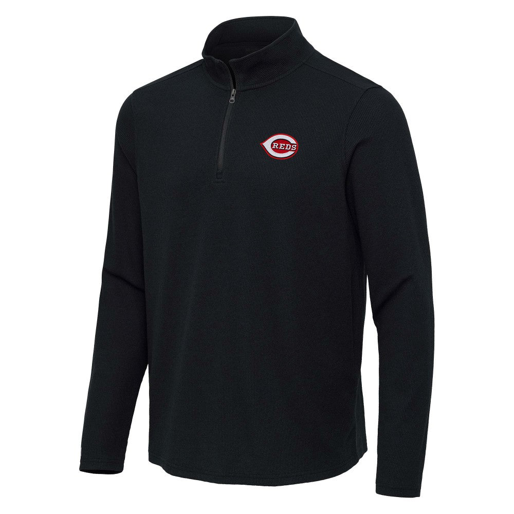 Cincinnati Reds Antigua Sync Tri-Blend Quarter-Zip Pullover Online