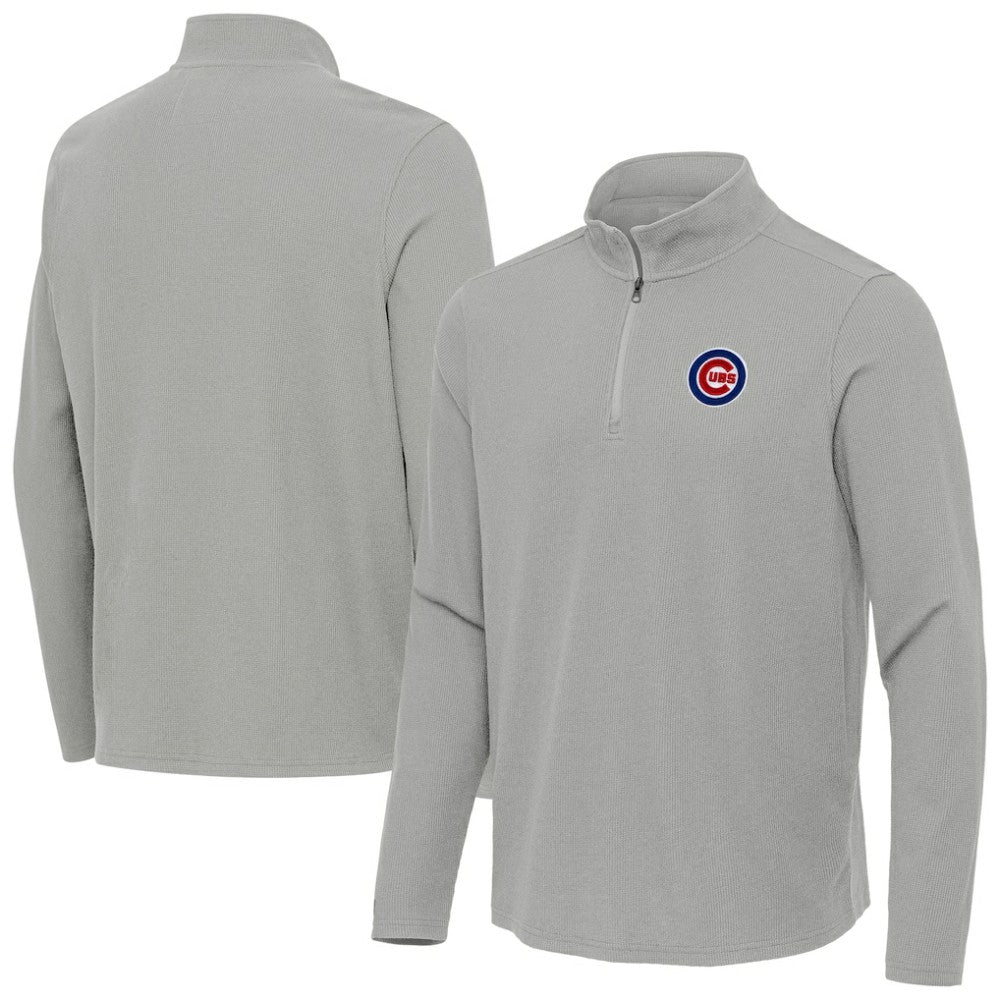 Chicago Cubs Antigua Sync Tri-Blend Quarter-Zip Pullover Online