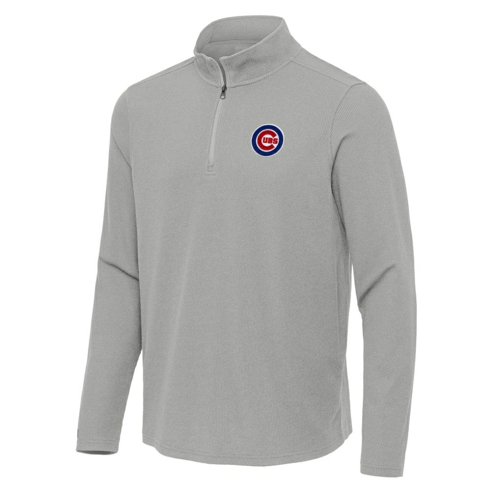 Chicago Cubs Antigua Sync Tri-Blend Quarter-Zip Pullover Online