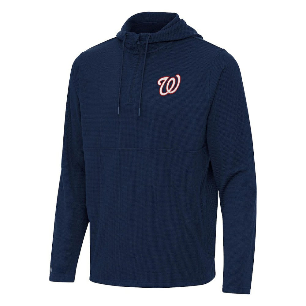 Washington Nationals Antigua Connected Quarter-Zip Pullover Hoodie Outlet