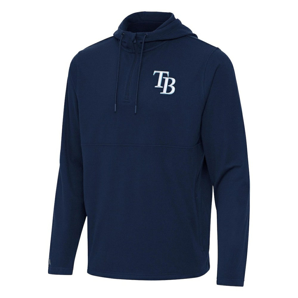 Tampa Bay Rays Antigua Connected Quarter-Zip Pullover Hoodie Outlet