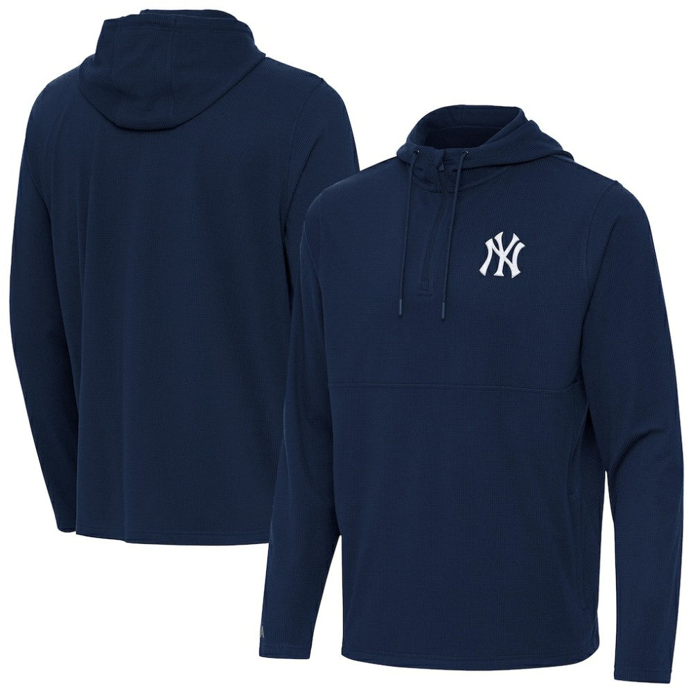 New York Yankees Antigua Connected Quarter-Zip Pullover Hoodie Discount