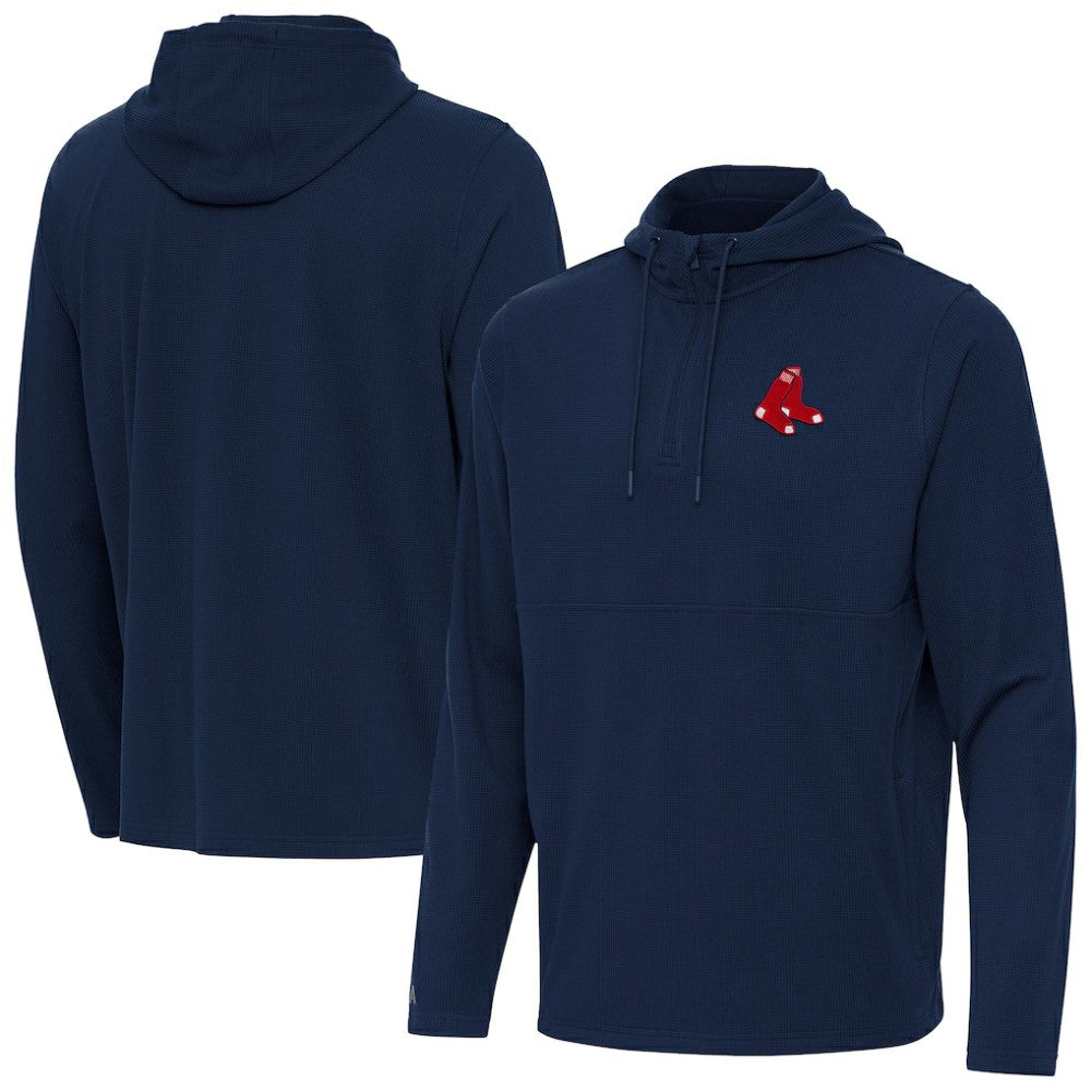 Boston Red Sox Antigua Connected Quarter-Zip Pullover Hoodie Sale