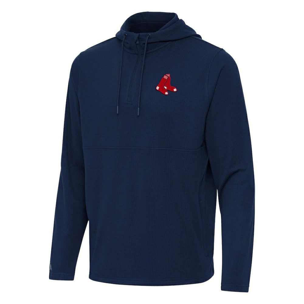 Boston Red Sox Antigua Connected Quarter-Zip Pullover Hoodie Sale