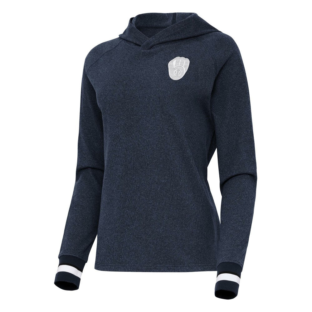 Milwaukee Brewers Antigua Women's Trek Pullover Hoodie Near Me