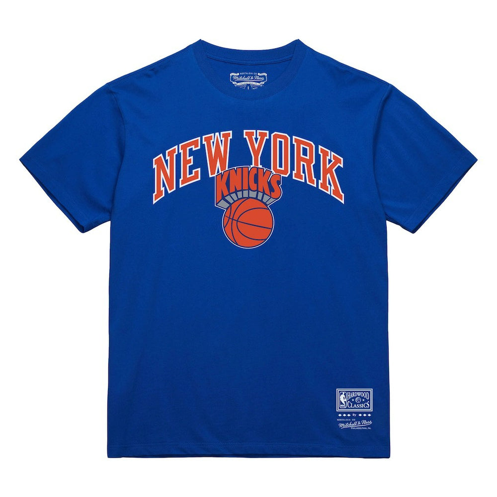 Mitchell & Ness New York Knicks Hardwood Classics Vintage Logo T-Shirt Blue