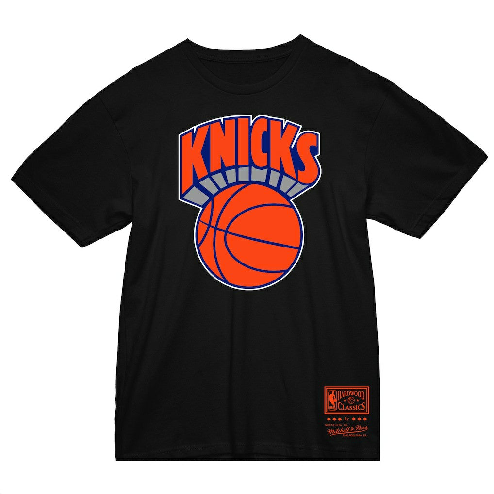 Mitchell & Ness New York Knicks Hardwood Classics Vintage Logo T-Shirt Black