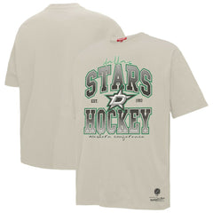 Dallas Stars Mitchell & Ness Women's Dump & Chase Boyfriend T-Shirt - Cream | NHL online