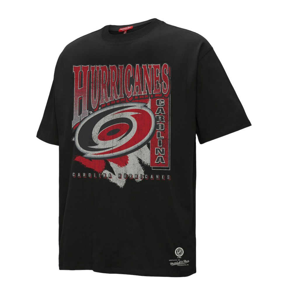 Carolina Hurricanes Mitchell & Ness Women's Choppy Ice Boyfriend T-Shirt - Black | NHL on sale