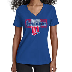 Minnesota Twins Starter Women's Team Color Shading V-Neck T-Shirt Near Me