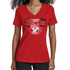 Cincinnati Reds Starter Women's Team Color Shading V-Neck T-Shirt for sale