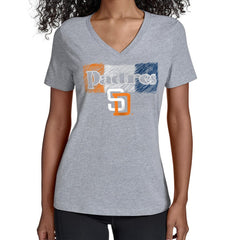 San Diego Padres Starter Women's Team Color Shading V-Neck T-Shirt for sale