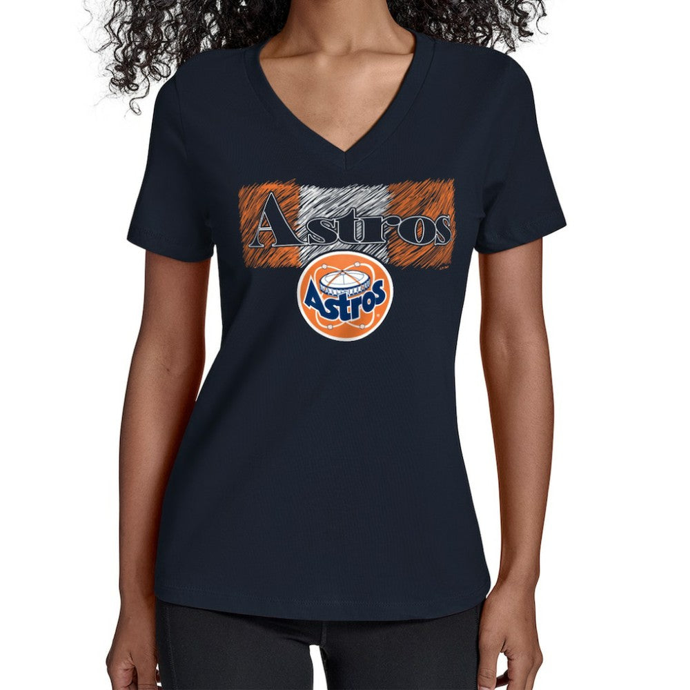 Houston Astros Starter Women's Team Color Shading V-Neck T-Shirt Online