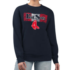 Boston Red Sox Starter Women's Team Color Shading Fleece Pullover Sweatshirt for sale