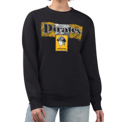 Pittsburgh Pirates Starter Women's Team Color Shading Fleece Pullover Sweatshirt Discount