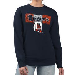 Detroit Tigers Starter Women's Team Color Shading Fleece Pullover Sweatshirt for sale