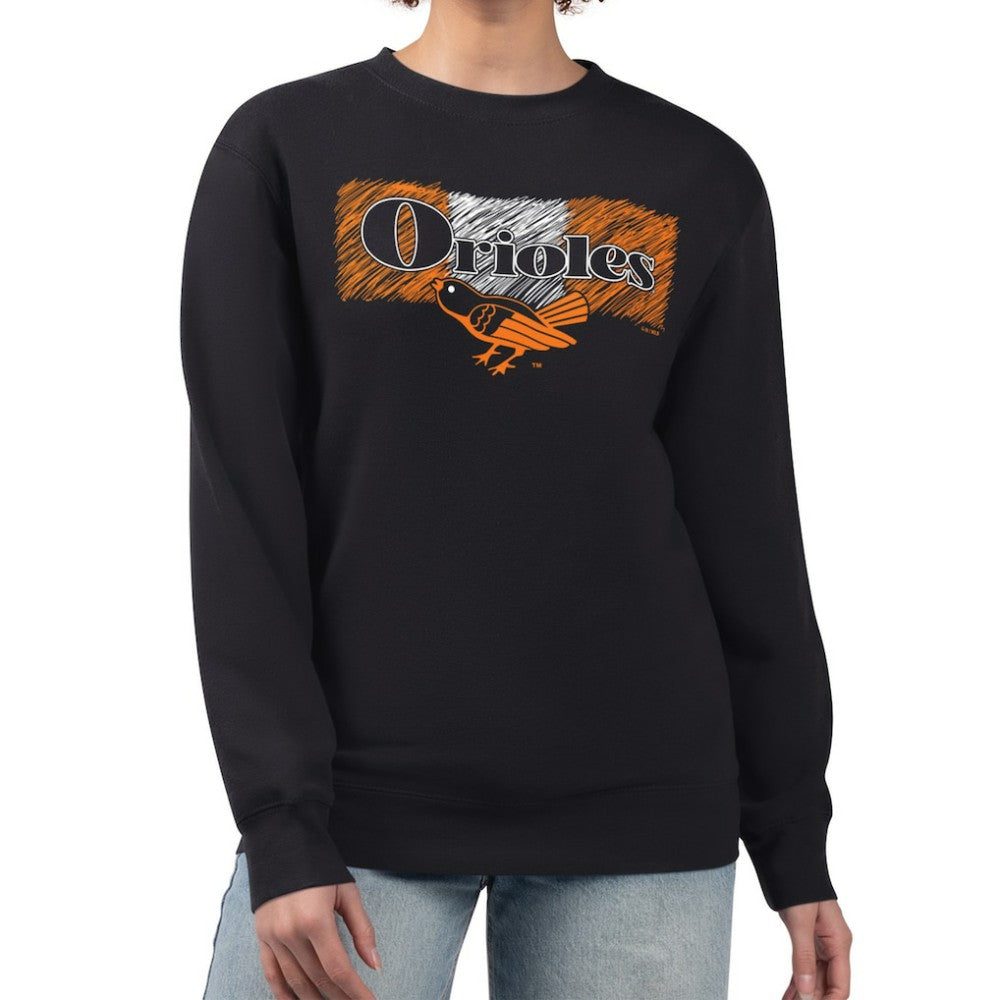 Baltimore Orioles Starter Women's Team Color Shading Fleece Pullover Sweatshirt for sale