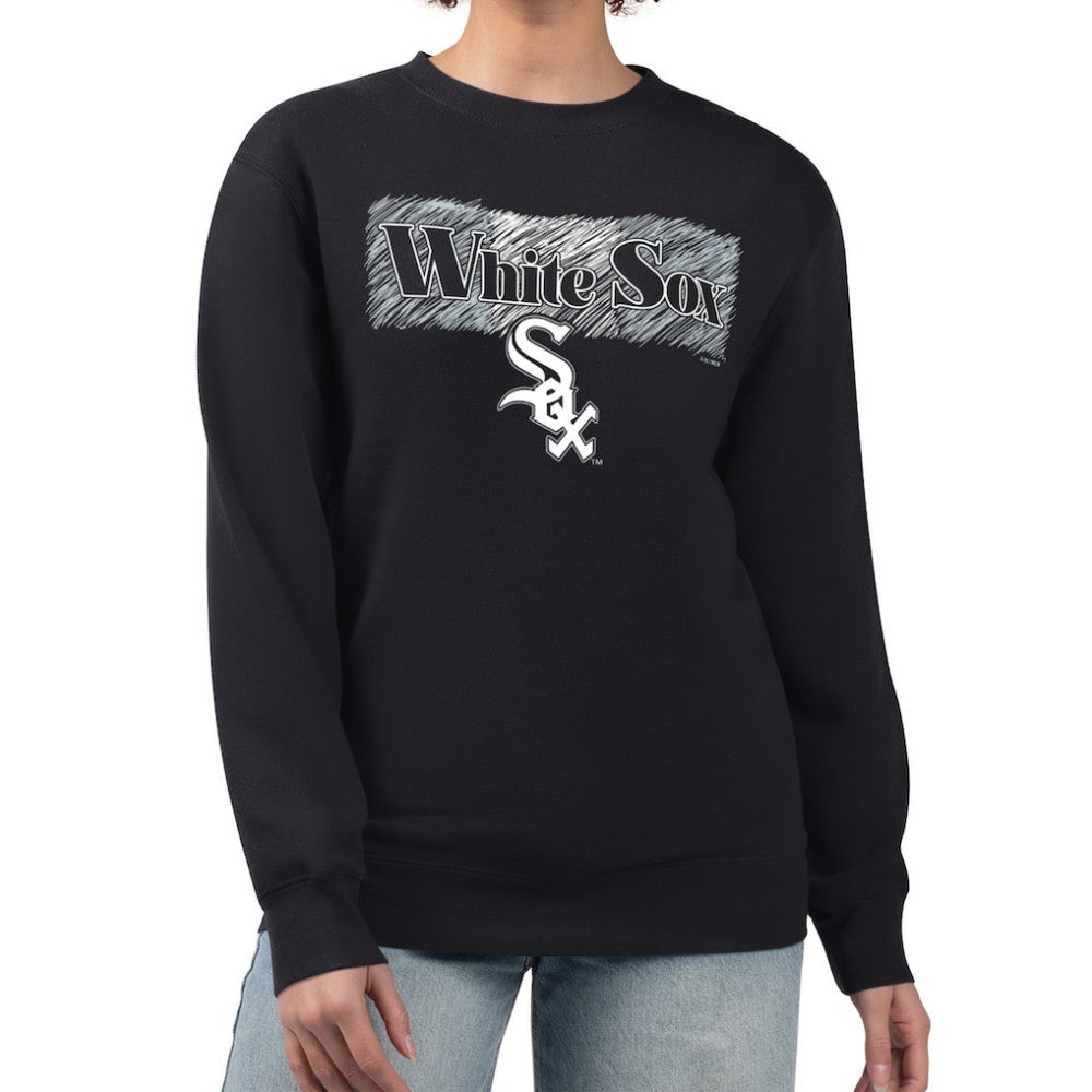 Chicago White Sox Starter Women's Team Color Shading Fleece Pullover Sweatshirt Sale