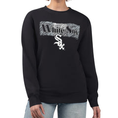 Chicago White Sox Starter Women's Team Color Shading Fleece Pullover Sweatshirt Sale