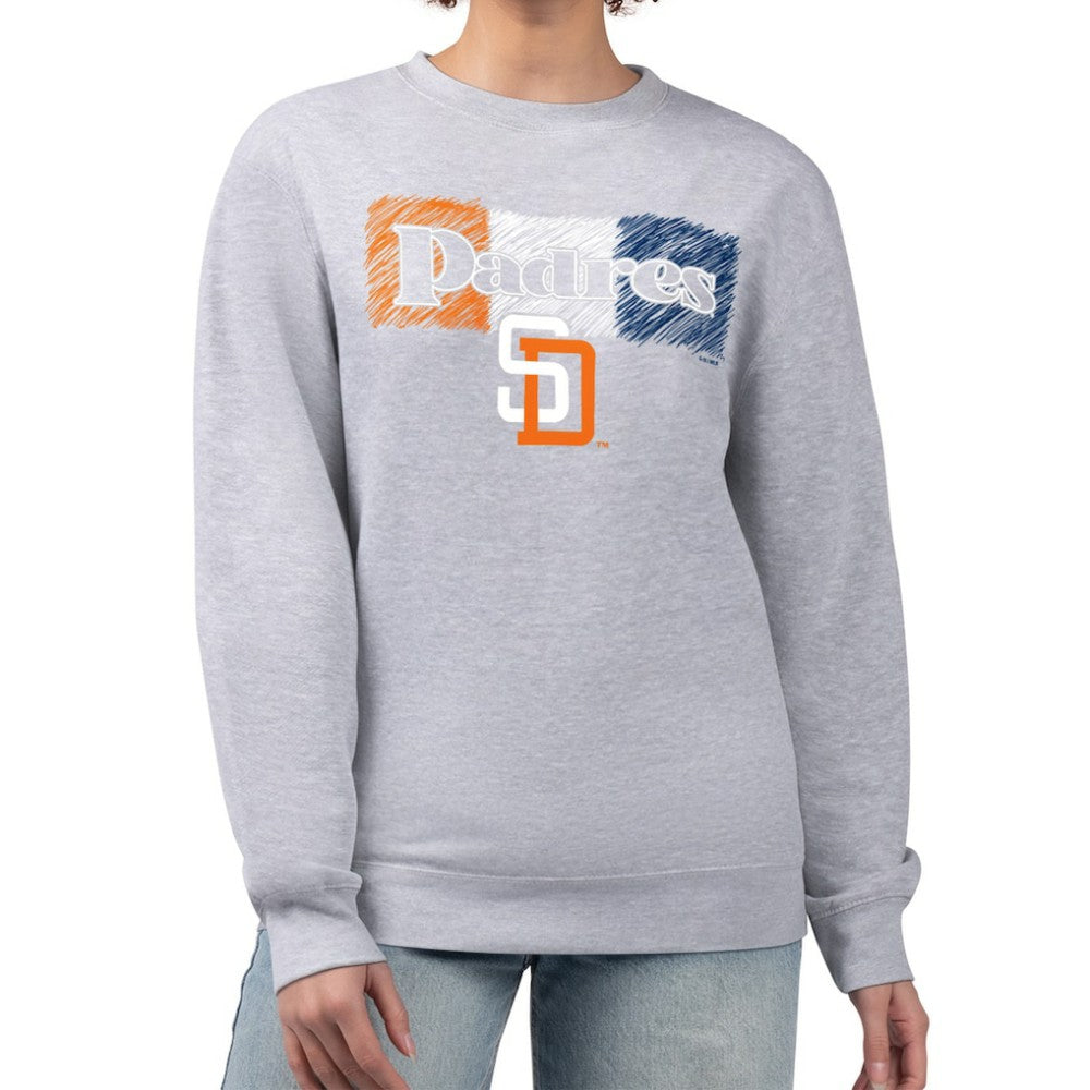 San Diego Padres Starter Women's Team Color Shading Fleece Pullover Sweatshirt Sale