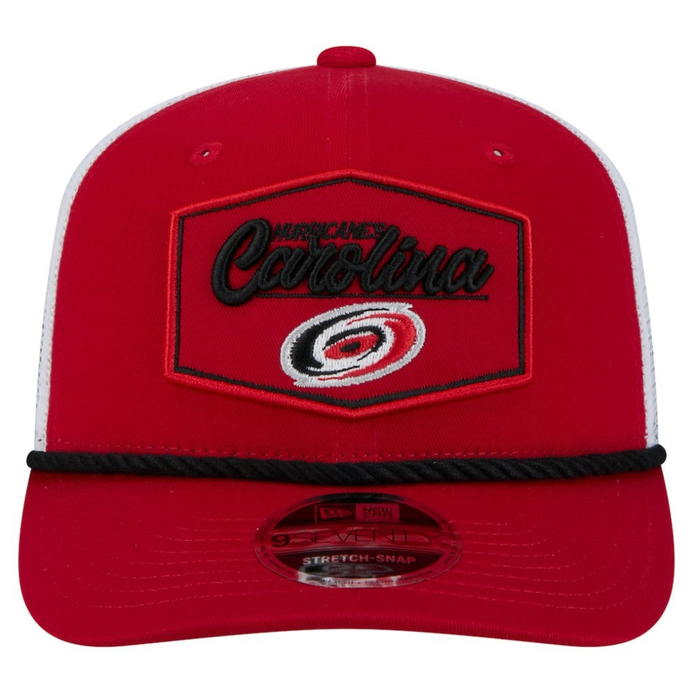 Carolina Hurricanes New Era Team Patch Basic 9SEVENTY Adjustable Trucker Hat - Red/White | New Era discount