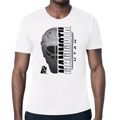 Utah Mammoth Starter Half Helmet T-Shirt - White | NHL Clearance