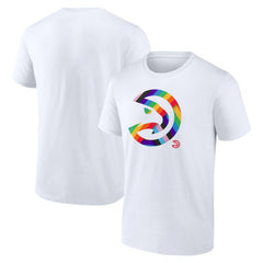 Atlanta Hawks Team Logo Pride T-Shirt White