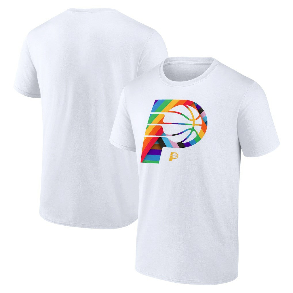Indiana Pacers Team Logo Pride T-Shirt White