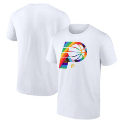 Indiana Pacers Team Logo Pride T-Shirt White