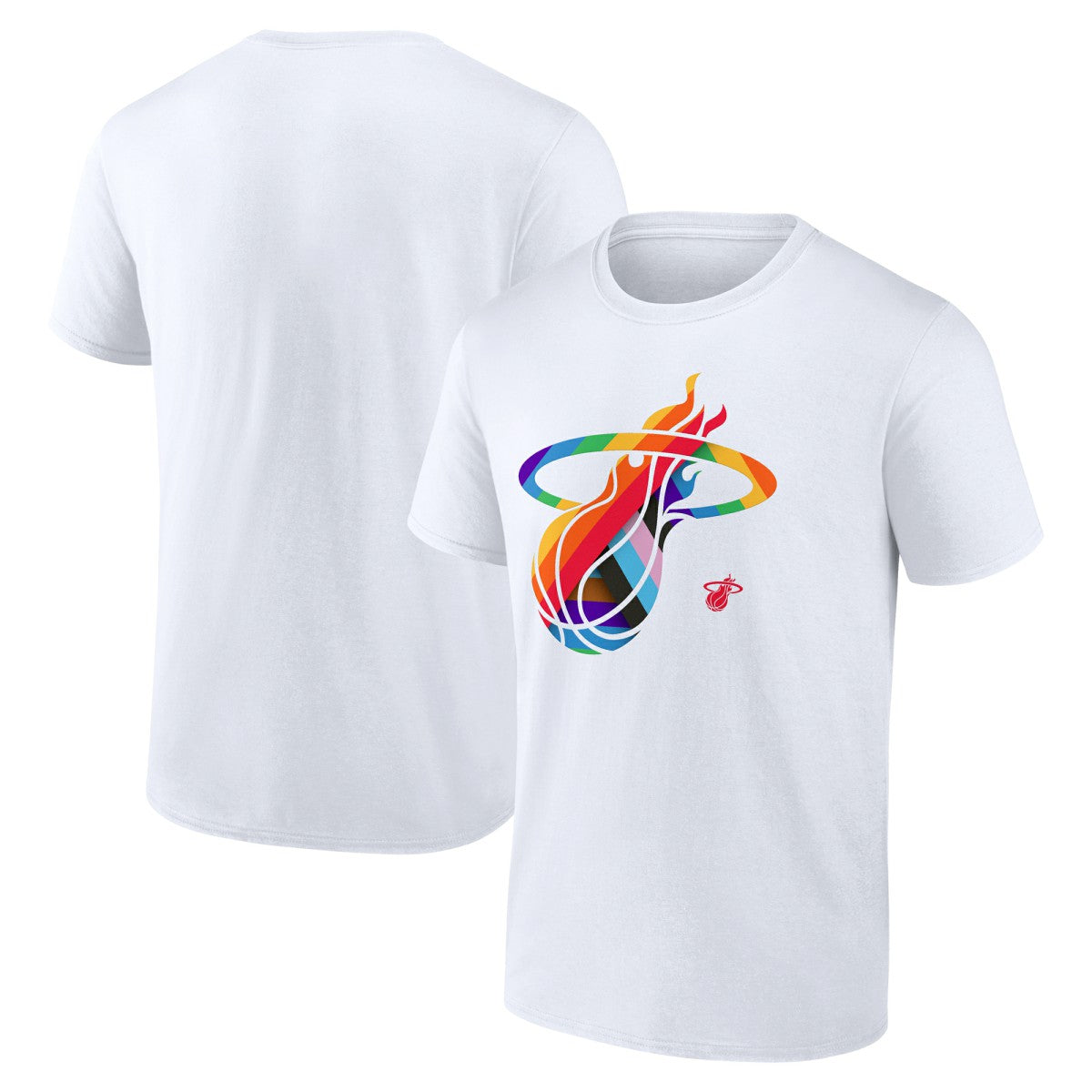 Miami Heat Team Logo Pride T-Shirt White