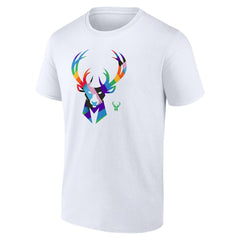 Milwaukee Bucks Team Logo Pride T-Shirt White