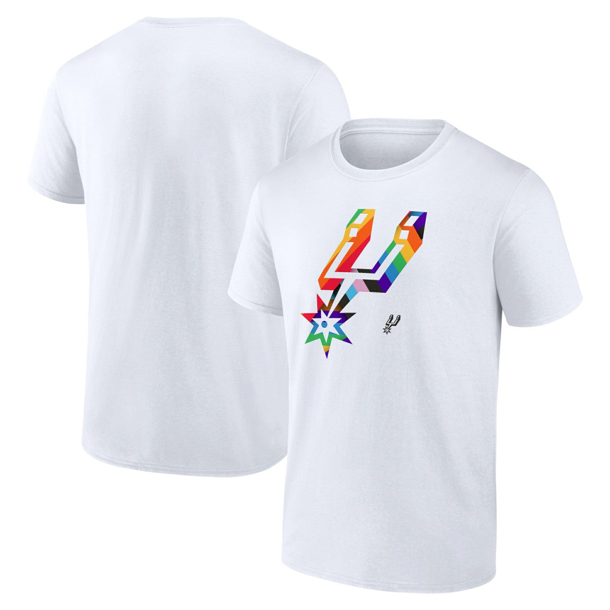 San Antonio Spurs Team Logo Pride T-Shirt White